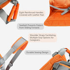 Upgrade Wheelchair Transfer Sling Seat Cushion Lift Stair Slide Board Emergency Evacuation Elevator Slide Pad Three Layer Design Durable Lifting Sling for Elderly Bariatric Handicap – Orange