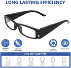 Yogo Vision Reading Glasses with Light Bright LED Lighted Magnifier Nightime Reader Women Men Lighted Eye Glasses 2pk