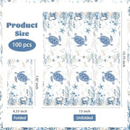 100Pcs Coastal Turtle Paper Napkins 3 Ply Blue Ocean Sea Turtles Disposable Absorbent Hand Towels Coral Starfish Guest Bathroom Napkin for Xmas Holiday Beach Wedding Birthday Dinner Party Supplies
