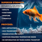 Clear Plastic Fish Bags, 10 х 20 Inch, 2 Mil Poly Bags, Pack of 100, Unprinted Clear Poly Bag for Aquarium Species Transfer and Transport