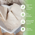 100% Bamboo Cocktail Napkins Bulk (6000-Pack) | 2-Ply FSC Certified | Compostable Bar Napkins Bulk for Party, Home or Commercial Use | 4.5 x 4.5 Inch Folded | Ideal for Weddings & Events