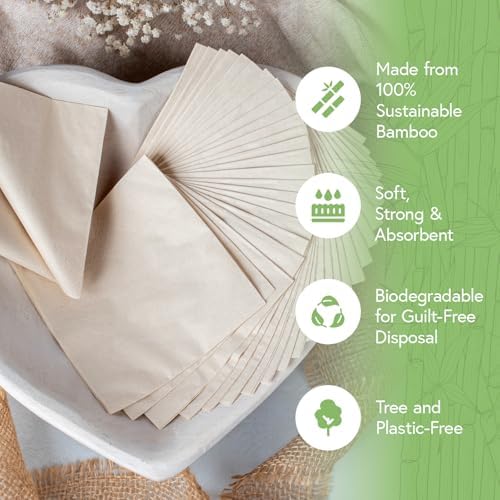 100% Bamboo Cocktail Napkins Bulk (6000-Pack) | 2-Ply FSC Certified | Compostable Bar Napkins Bulk for Party, Home or Commercial Use | 4.5 x 4.5 Inch Folded | Ideal for Weddings & Events