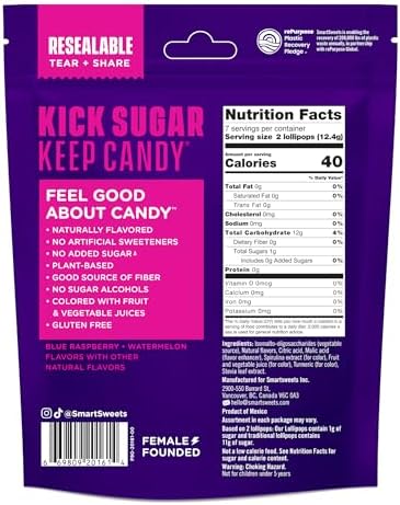 Smart Sweets Halloween Lollipops, 3 Ounce