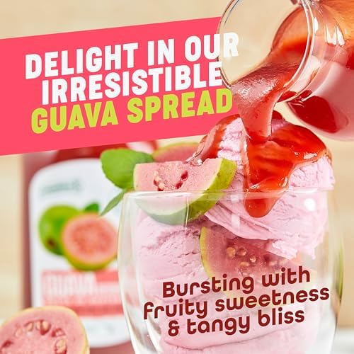 Colombina Guava Dessert Fruit Spread, Exotic Tropical Guava Jelly and Guava Paste Made from Real Fruit, 21.1oz (2 Jars)