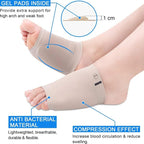 2Pcs Arch Support Foot Pad Cushion Soft Elastic Gel Silicone Forefoot Shoe Pad for Plantar Fasciitis Flat Foot Pain Relief Heel Spurs