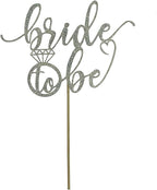 Silver Glitter Bride to Be Cake Topper for Bridal Shower Wedding Shower Engagement Bachelorette Hen Party Decorations