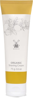 MÜHLE Organic Shaving Cream | Natural Shaving Cream with Argan Oil & other Essential Oils | TSA Travel Size Friendly | BDIH Certified | 100% Vegan | 75mL (2.5 oz) Squeeze Bottle
