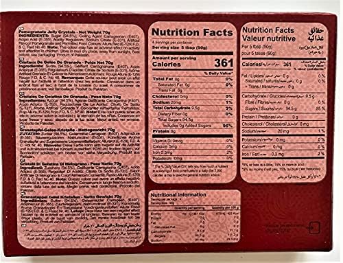 Ahmed Foods POMEGRANATE Jelly Crystals, Instant Set Jello 70g (2 Packs) - Certified Halal