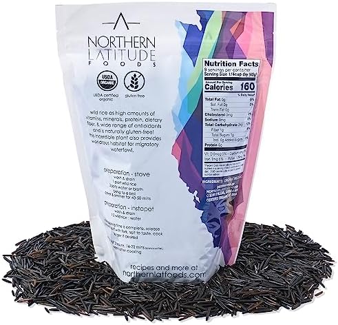 Organic Wild Rice - 15oz | NON-GMO | Lake Harvested | Sustainable | Naturally Gluten Free