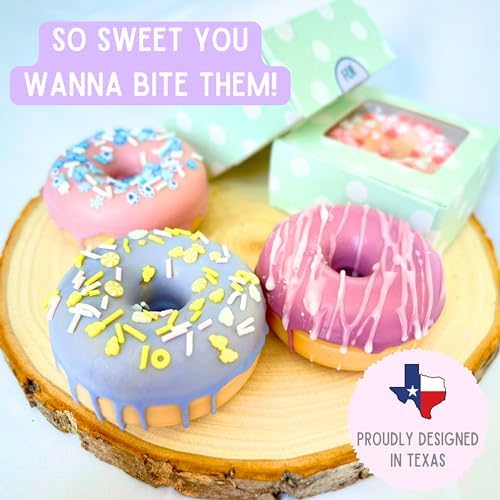 Innovative Ginger DIY Donut Soap Making Craft Kit for Kids, Teens, and Adults - Fun, Easy, Creative - Large Soap Donuts - Perfect Birthday & Holiday Gift - Unique, Mess-Free, All-in-One Kit (Donut)