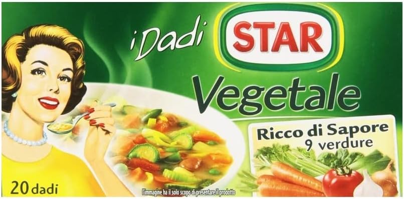Star: "Il Mio Dado Vegetale" Bouillon Cubes, Vegetable Taste * Pack of 20, 10g Each * [ Italian Import ]