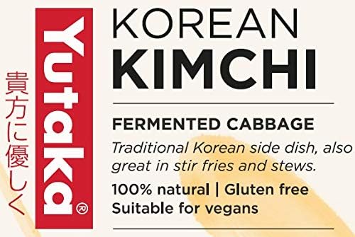 Yutaka 100% Natural Authentic Traditional National Korean Kimchi Pickled Fermented Cabbage in Jar 215 g