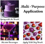 Dazzle Dust Edible Glitter Sprinkles for Cake Decorating, Drinks, Cookie, Icing, Dessert Decorations, Sparkly Luster, Food-Grade, Vegan, Gluten Free, Kosher, Bulk 10g, Purple