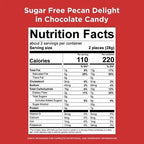 Premium Sugar Free Candy Pecan Delight – 1 lb (16 oz, 32 Pcs) Bulk – Individually Wrapped Zero Sugar Dark Chocolate Car – Diabetic Sugar Free