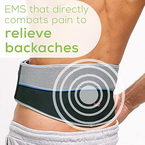 Beurer EM38 Lower Back Pain Relief Belt, TENS Unit Muscle Stimulator | 4 Electrodes | Adjustable & Breathable | Women & Men | Fits 30”-55” Waist | Lower Back Support, Lumbar Support, Back Brace Belt