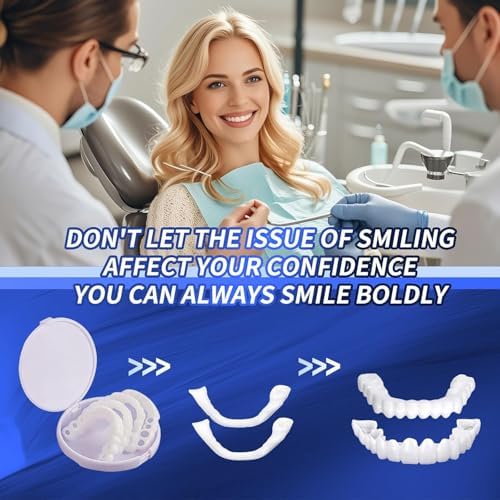 Temporary Veneers Kit for Women and Men, Tooth Replacement Kit, Nature and Comfortable (1 Count (Pack of 1), Unflavored)-NN03