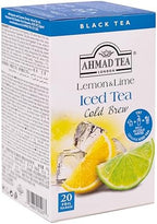 Ahmad Tea Black Tea, Cold Brew Lemon and Lime Teabags, Iced Tea, 20 ct (Pack of 6) - Caffeinated and Sugar-Free