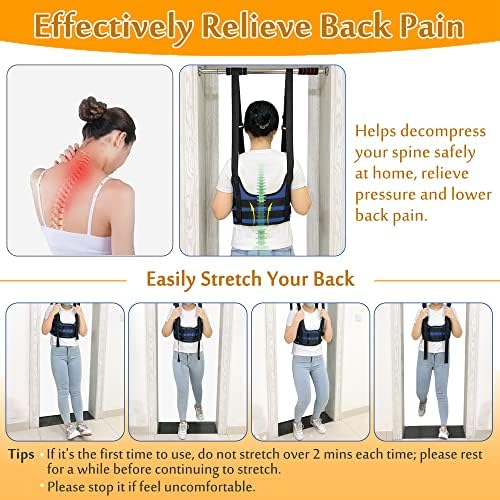 Mybow Back Stretcher, Lumbar Traction Device, Spine Decompression Belt for Pain Relief, Spinal Back Stretcher Belt, Thoracic Spinal Decompression Harness, Portable Stretching Device (Medium)