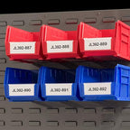 Akro-Mils 29302 Clear Protective Plastic Label Holder and Labels for large AkroBins and 30348, 30358, (25-Pack)
