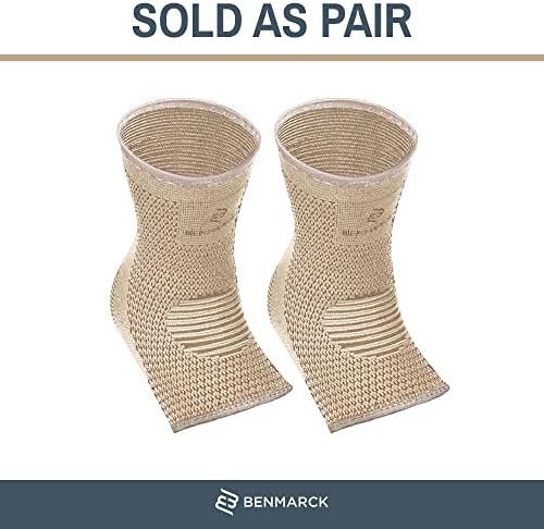 Benmarck Achilles Tendon Support Brace, Plantar Fasciitis Sock, Ankle Compression Sleeve For Running, Tendonitis and Flat Feet Relief