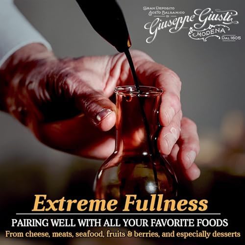 Giusti Family Reserve Balsamic Vinegar-Based Condiment – Premium Italian Condiment Based on Aceto Balsamico di Modena, Rich, Matured Flavor for Salads, Marinades & Drizzling, Made in Italy - 1.7 fl oz