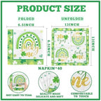 Lucky One St Patricks Day Napkins Paper-Saint Patricks Day Party Supplies,40pcs Green and White Picnic Paper for Irish Birthday Themed Party Disposable Paper Products,St Paddys Day,Wedding Shower