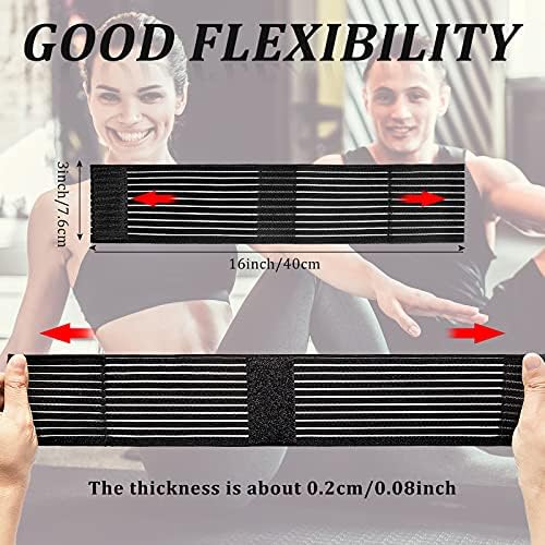 Sumind 4 Pieces Wrist Brace bands Wrist compression strap tennis support wrap Adjustable brace for carpal tunnel elastic bands for pain for Women Men Weightlifting Working out Fitness, Black