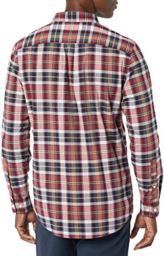 Amazon Essentials Men's Long-Sleeve Regular-Fit Stretch Poplin Shirt