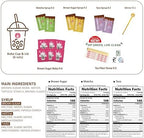 O's Bubble Boba Tea Kit - Bubble Tea Kit - All in One Boba Kit - Boba Kit for Kids - 6 Servings Includes Cups, Straws, Stirrer (Party Kit Variety Pack Upgrade) (Party Kit Variety Pack Upgrade)
