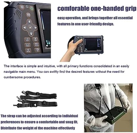 DAWEI S1 Veterinary Ultrasound Machine for Pregnancy Portable Vet Handheld Scanner B-Ultra Sound with 3.5Mhz Convex Probe for Cattle,Pig,Goat,Horse