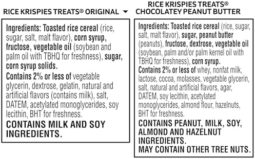 Rice Krispies Treats Crispy Rice Squares, Snack Bars, Variety Pack (2 Boxes, 30 Count)