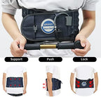 Decompression Belt - Inflatable Spinal Traction Brace for Lumbar Support and Lower Back Pain, Back Reliever for Men and Women, Navy Blue (29-49 Inch Waist)