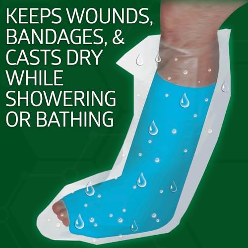 Curad Cast Protector, Protects Bandages or Wounds, Adult Leg, Reusable, Fits Most Adults 5'0"-6'3", 2 Count