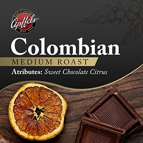 Apffels Colombian Special – Ground, Medium Roast, 100% Arabica Coffee (18 pack – 2.5 oz Each)