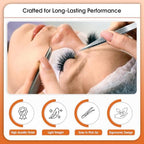 Glory Tweezers For Isolation Eyelash Extensions, Straight Pointed Fiber Tips Tweezer, Multi Purposes Stainless Steel Tweezer Straight Isolation Tweezers for Eyelash Extensions, Nail Art