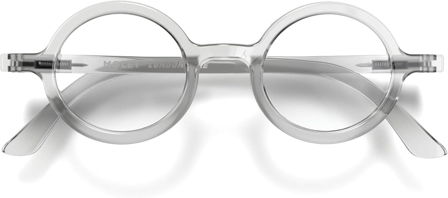 LONDON MOLE® Moley reading glasses | Cool round shaped readers | Men’s Women’s Unisex | Spring hinges