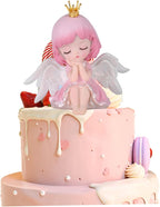 Baby Girl Figurine Cake Topper Angel Cake Decor Car Desktop Ornaments Baby Shower Party Supply for Kids Graduation Gift 11.5 * 12cm Kids Children Toy and Games