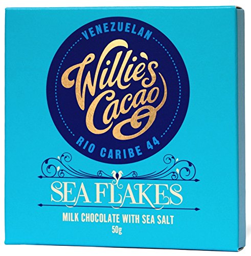 Willie's cacao sea flakes milk chocolate with sea salt 50 g