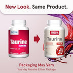 Jarrow Formulas® Taurine 1000 mg, Dietary Supplement, Amino Acid Supplement for Brain Health Support, 100 Capsules, 100 Day Supply