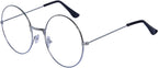 ALVOGIMOR Retro Round Eyeglasses Clear Lens Metal Frame Glasses For Men Women Party Costume Accessories