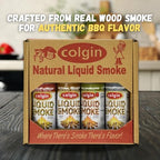 Colgin Liquid Smoke Bundle – Hickory, Mesquite, Apple, & Pecan Flavors (4 oz each) for Home Cooks and BBQ Enthusiasts | Assorted Organic Liquid Smoke for Cooking, Grilling, & Marinades (4 pack)