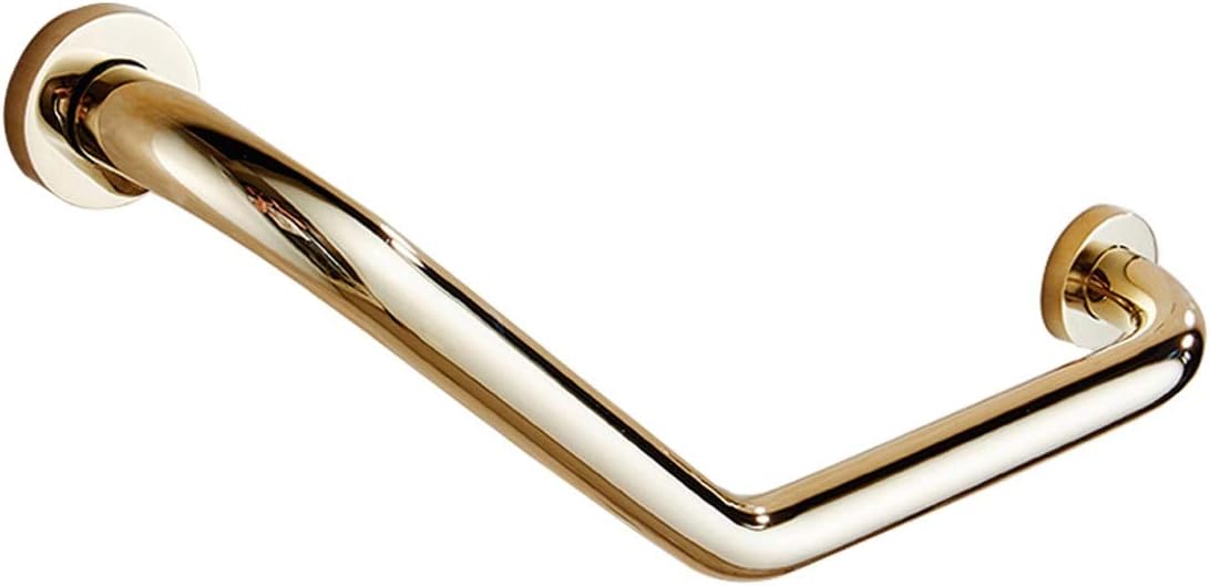 Shower Handle,Grab Bars, 18-Inch Polished Brass Curved Grab Bar, Non-Slip Safety Bathroom, Bathtub Support Rails, Toilet, Shower, Elderly, Handicapped Rubbed Bronze Handle, Europea