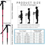 Retractable Trekking Pole Aluminum Alloy Walking Poles Portable Hiking Pole Suitable for Outdoor Activities Such as Mountaineering,Traveling,and Cross-Country Running