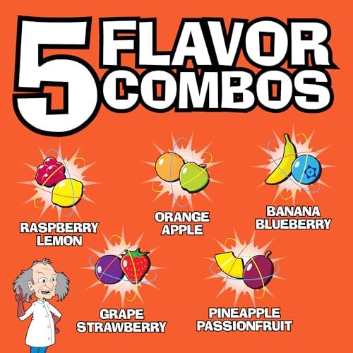 TOXIC WASTE - Nuclear Fusion Hazardously Sour Candy - Raspberry-Lemon, Pineapple-Passionfruit, Grape-Strawberry, Banana-Blueberry, & Orange-Apple Flavors - 1.48 oz. Drums - 3 Pack