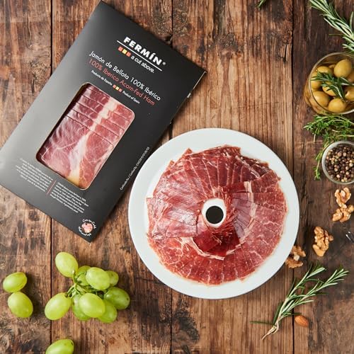 Iberico de Bellota Ham Sliced by Hand (2 oz). GLUTEN FREE by Fermin