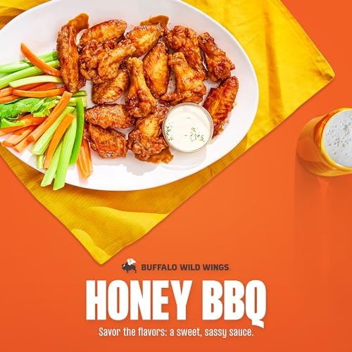 Buffalo Wild Wings Honey BBQ Sauce, 12 fl. oz., Perfect Dipping Sauce, Chicken Marinade, Rib Barbecue Rub and Wing Seasoning, Rich Flavor and Sweet Tang