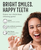 HAPPY ECO Sugar Free Natural Chewing Gum 6 Pack (84 Pieces) - Plastic Free, Xylitol Gum with Stevia - Aspartame Free - Non GMO, Vegan, Gluten Free Keto - Spearmint