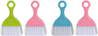 Saim Mini Dustpan and Brush Set, Kids Hand Broom and Dust Pan for Cleaning Table Countertop Keyboard Pets Hair and Small Messes Colour Random, Set of 4