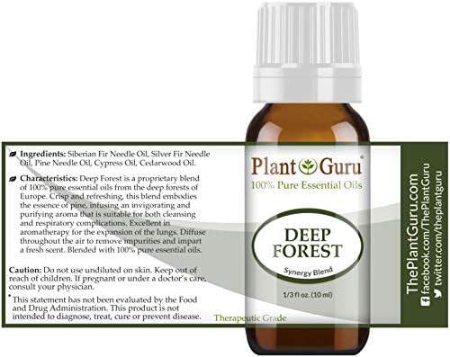 Deep Forest Essential Oil Blend 10 ml 100% Pure, Undiluted, Therapeutic Grade. Aromatherapy, Respiratory System Support, Air Purifier, Natural Christmas Tree Scent
