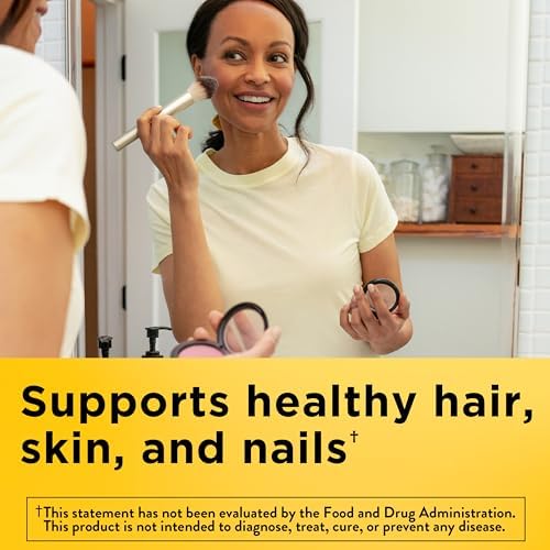 Nature Made Biotin 2500 mcg Extra Strength, Biotin Supplements Support Healthy Hair Skin & Nails, 150 Softgels, 150 Day Supply